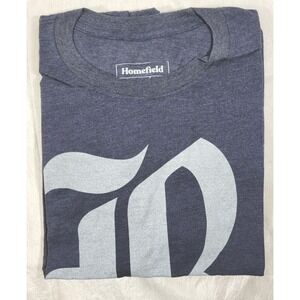 Homefield Rice University Old English "R" Gothic Script‎ T-Shirt - Blue - Large